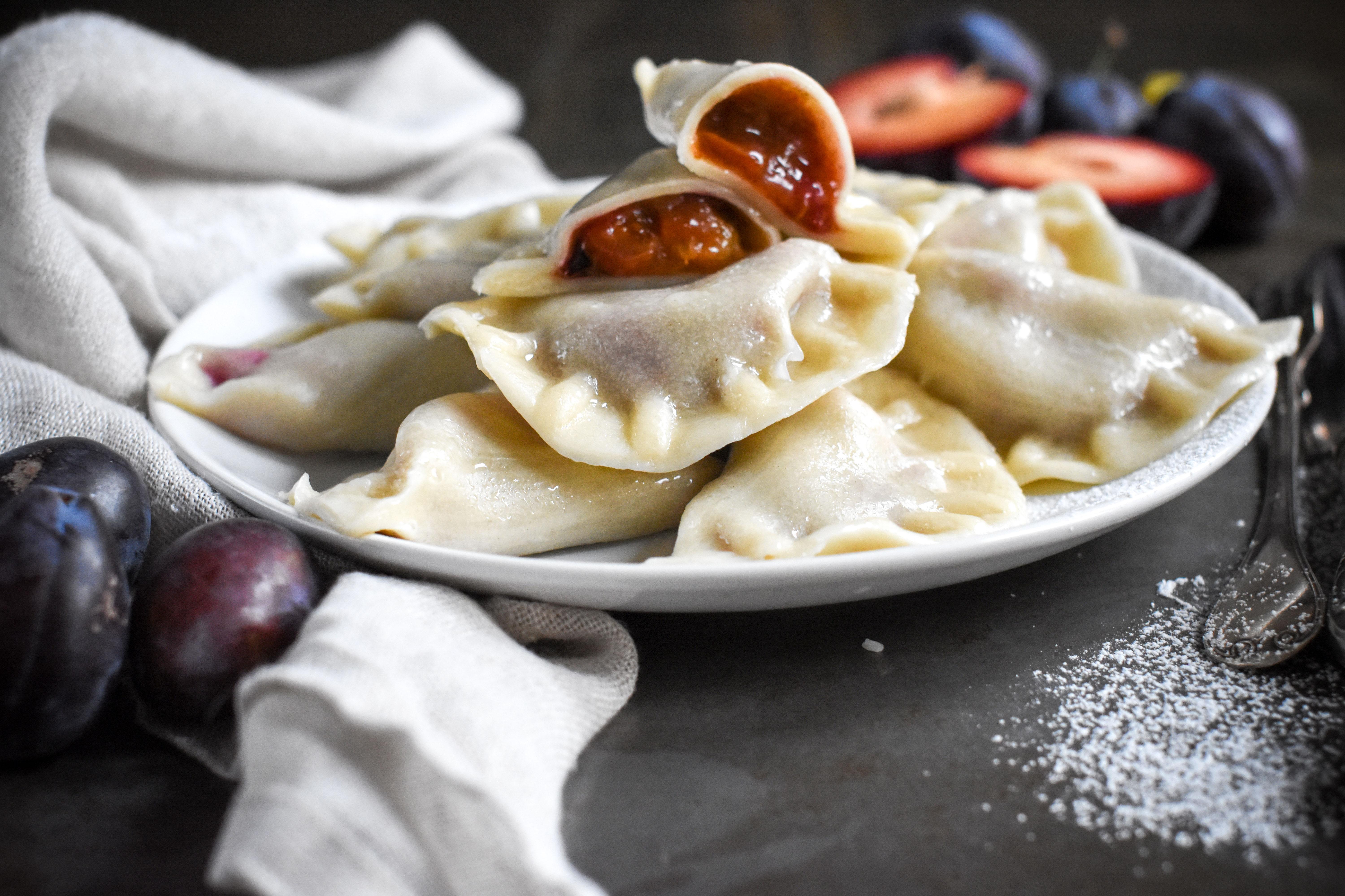 Pierogi ze śliwkami<br>bez dodatku cukru